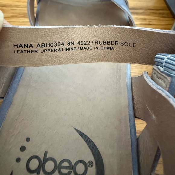 Abeo Light Blue Hana Wedge Sandals Suede - Picture 7 of 13